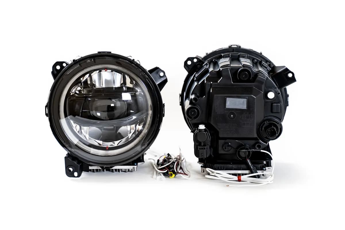 DV8 Offroad 2018-22 Jeep JL & 2020-22 Jeep JT LED Headlights | Black