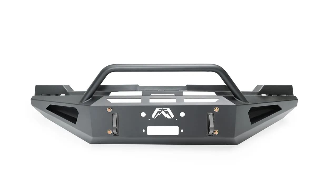 20c Sierra 2500/3500 HD Red Steel Front Bumper With Prerunner Guard