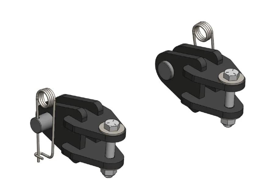 LoD Bronco Tow Bar Adapters for Ready Brute Tow Bar (Black Powder Coated)