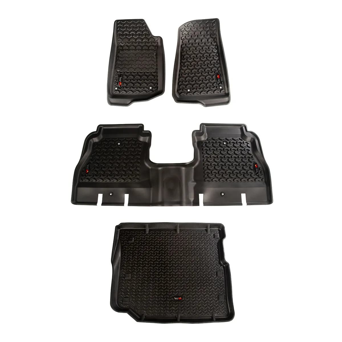 Floor Liner Kit Front/Rear/Cargo; 1818 Jeep Wrangler Unlimited Jlu