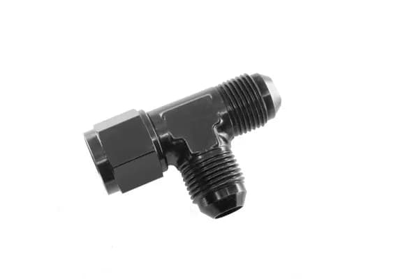 12an Tee With Female Adapter Swivel on Run Black