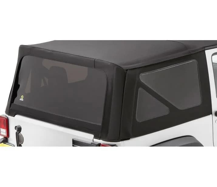 Window Replacement Set For Jeep 2011-2018 Wrangler JK 2 Door Fits Sailcloth Replace-A-Top 79146, Supertop 54722, Factory Soft Top Black Diamond Sailcloth Bestop
