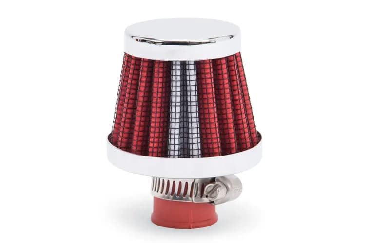 Edelbrock 43511 Conical Valve Cover Breather with 9mm Inlet in Red Element