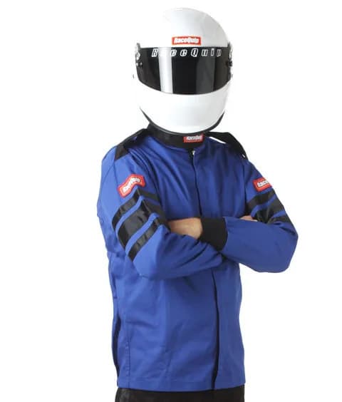Single Layer Racing Driver Fire Suit Jacket; Sfi 3.2a/ 1 ; Blue Large