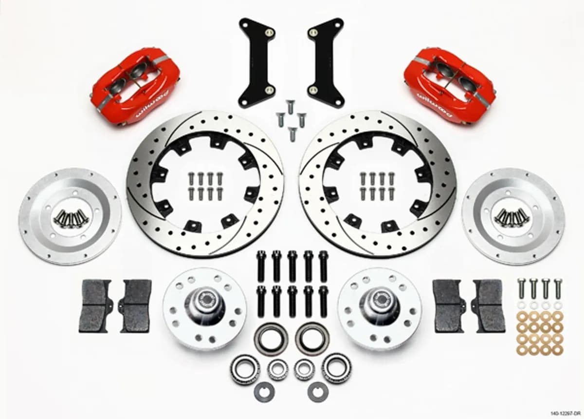 Wilwood FDLI Front Kit 12.19in Drilled Red 79-87 GM inGin Body