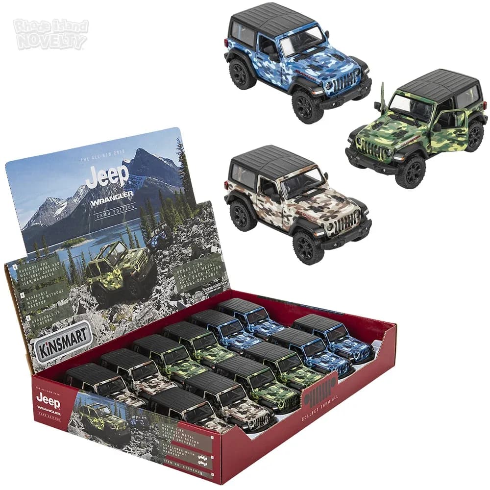 5\" Die-Cast 2018 Jeep Wrangler Camo Hard Top 12/Di