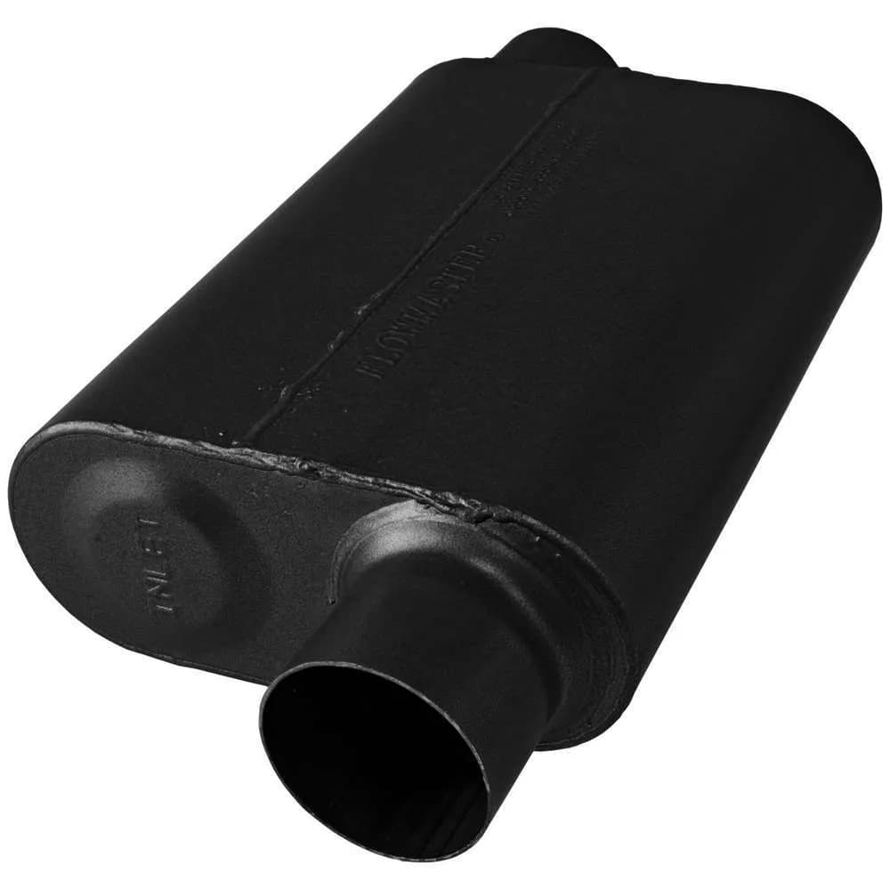 Super 44 Series Muffler 3.00in IN (O) / OUT (O) Opposite Side Offsets: ea 409S Stainless Steel