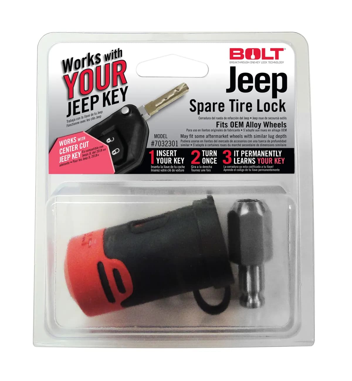 2018c Jeep Wrangler Jl/Jt Spare Tire Lock