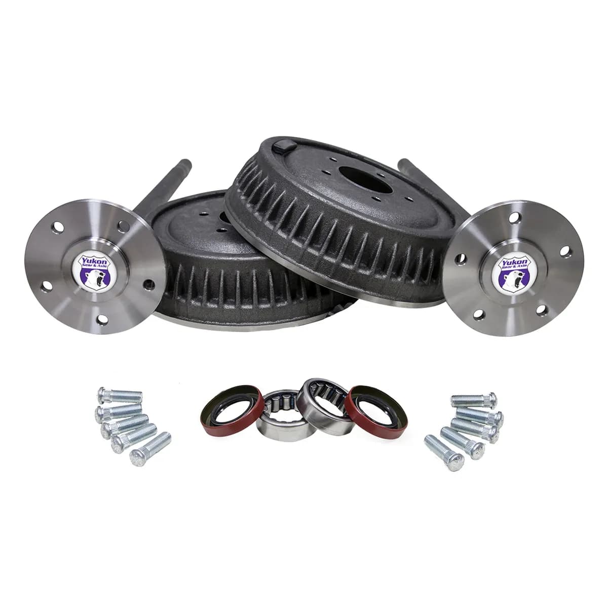 5 Lug Conversion Kit For 1965-1969 GM 12-Bolt Truck 12T '65-'69 5 Lug Rear Axle Conversion Kit W/Axles Drums Bearings & Studs 30 34 Inch 30 Spline 5X5, Yukon Gear