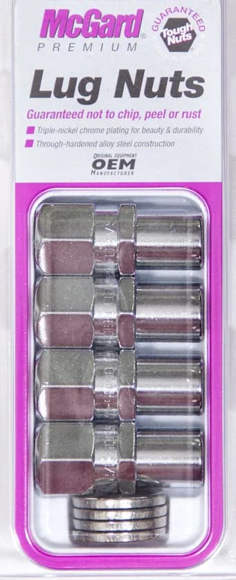 Hex Lug Nut M12x1.5 Drag Racing Mag Washer Reg .746 in Shk 13/16 Hex 1.86 in o