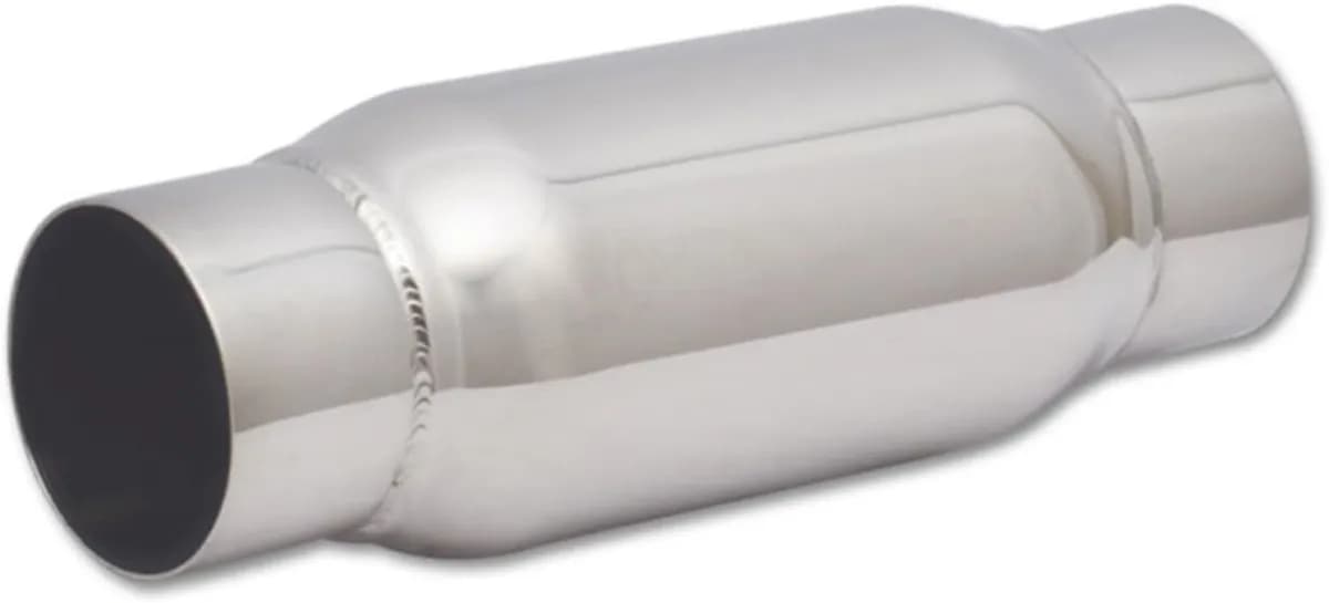 Bottle Style Resonator; 3 in. Inlet/Outlet ID; 4 in. Body OD; 12 in. Overall L; 8 in. Body L;