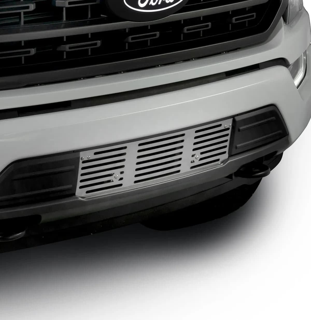 23c F250/F350 Super Duty Punch Design Bumper Grille Inserts Black
