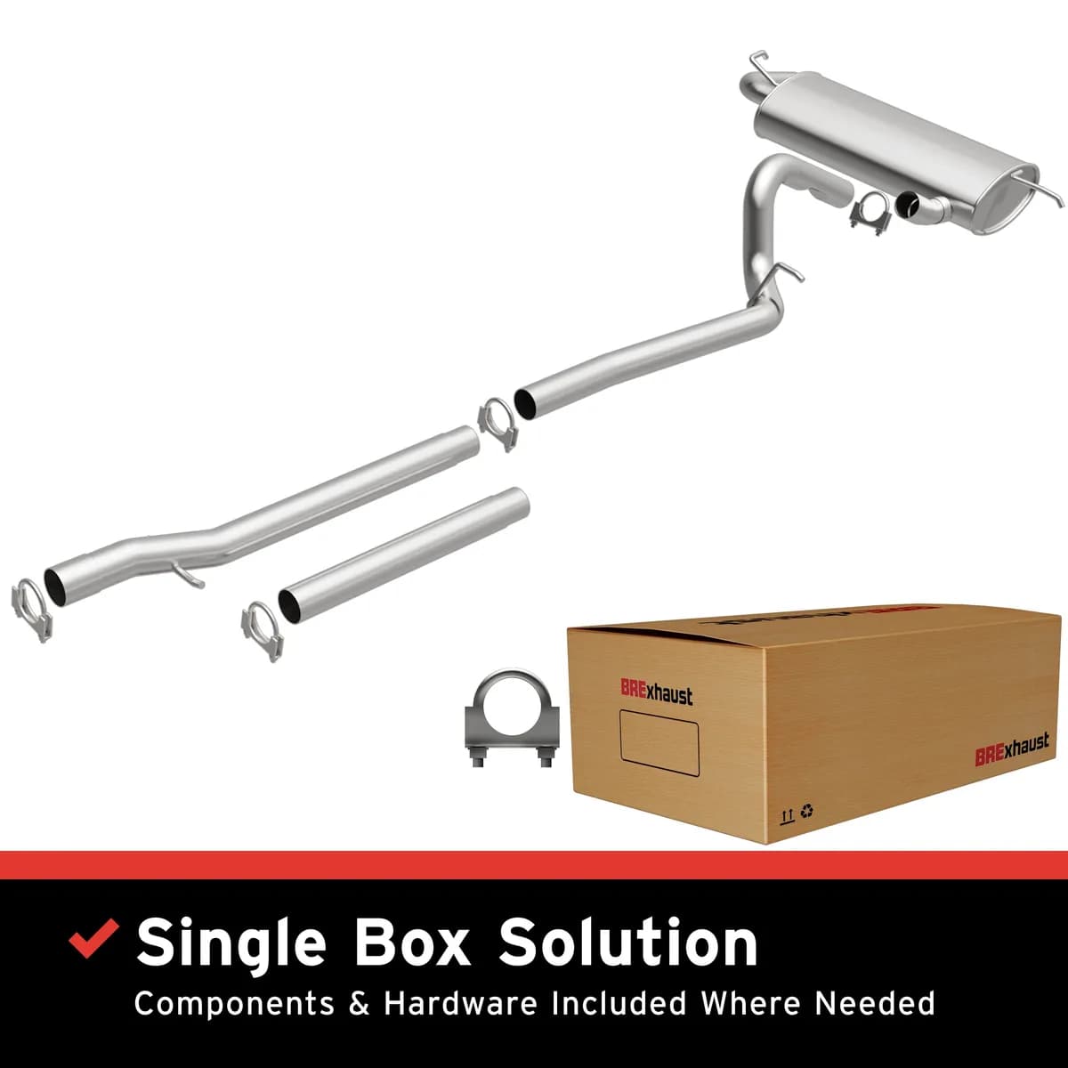 BRExhaust 106-0045 Direct-Fit Exhaust System Replacement Kit