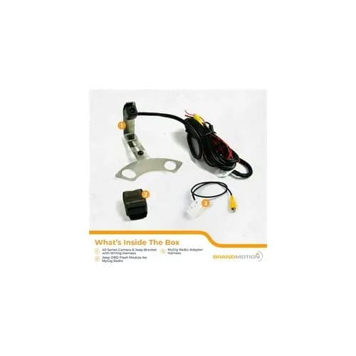 SummitView™ For Jeep® Adjustable Rear Vision System; Includes Flash Module For 6.1 in. Factory Display; Exclusive Stainless Steel Rear Tire Mount; Non-Removable Parking Gridlines;