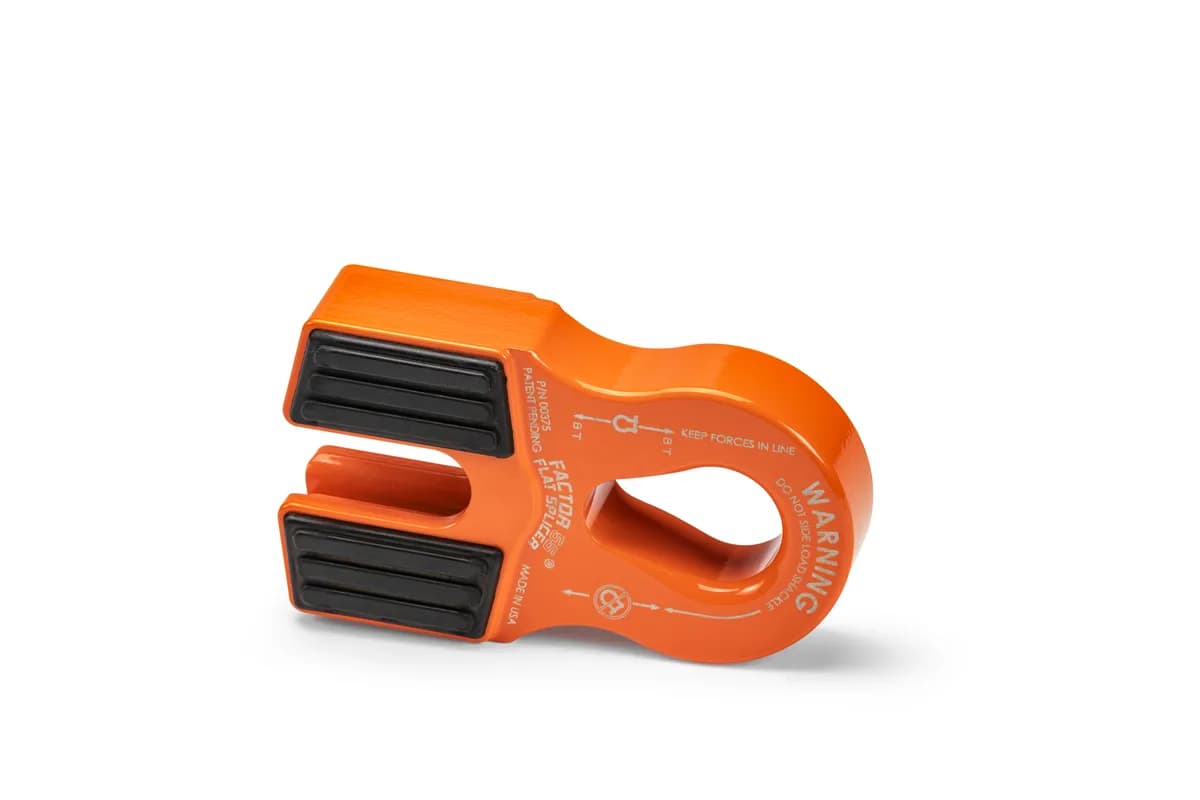 Factor 55 00375-07 Flat Splicer 3/8-1/2 Synthetic Rope Splice-On Shackle Mount -- Orange