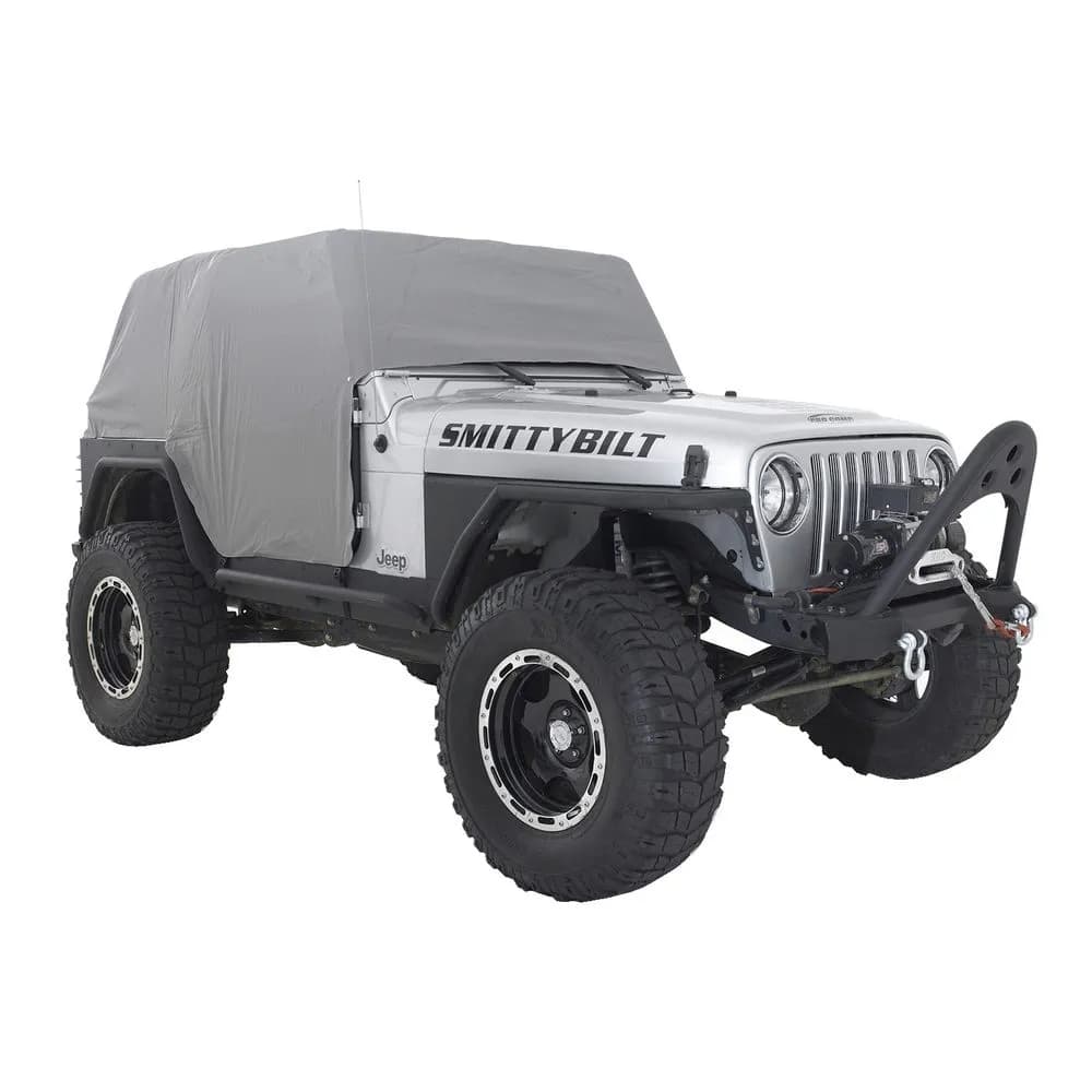 9206 Wrangler Yj/Tj Waterresistant Cab Cover W/Door Flaps; Gray