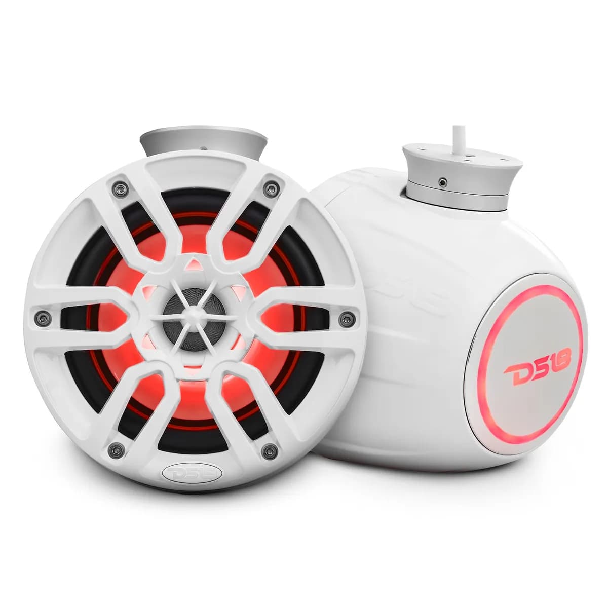 Nxl 6.5" Pod 300w Speaker With Integrated RGB LED Lights (Pair) - Perfect For Jet Skis - Black
