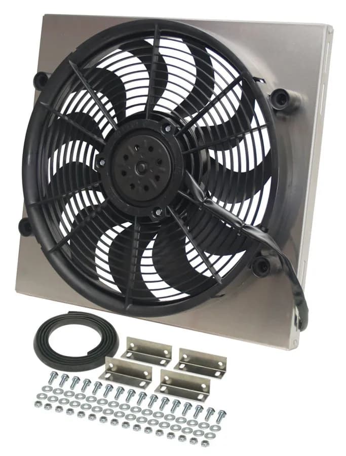 Derale 16819 Powerpack - High Output Single 17 Electric RAD Fan/Aluminum Shroud Kit