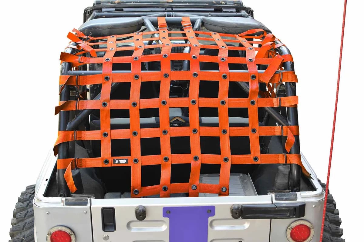Steinjäger Cargo Net Wrangler LJ 2004-2006 Cargo Net Orange