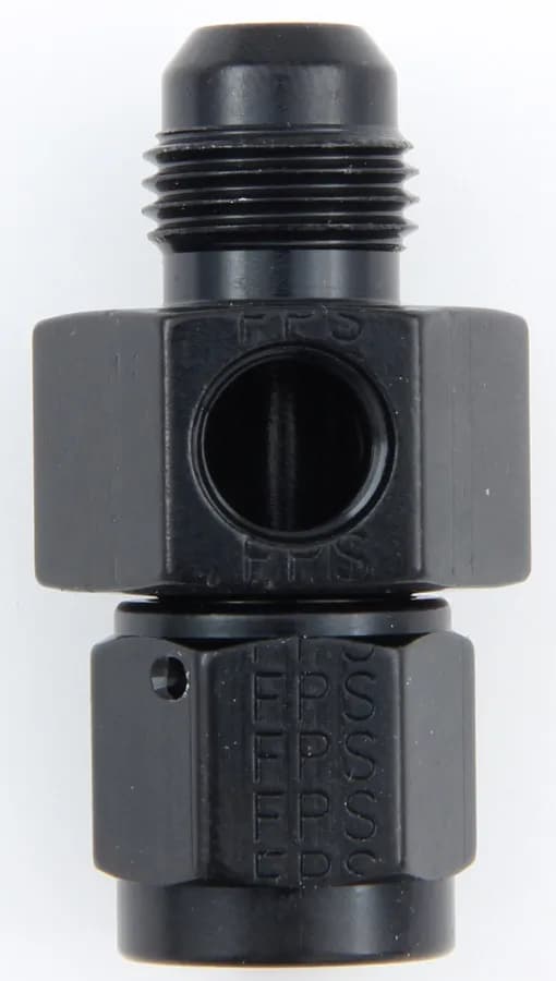 Inline Gauge Adapter #6 Male x #6 Fem Black
