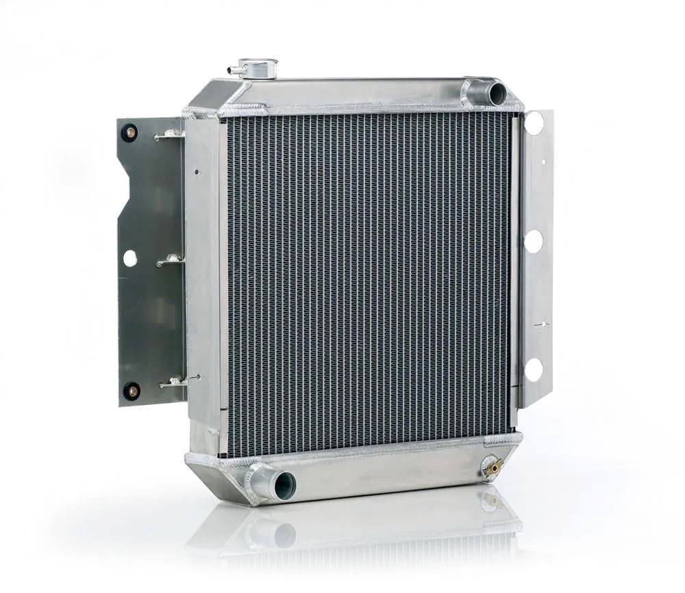 Downflow Radiator Factory-Fit Natural Finish for 87-95 Jeep YJ Wrangler 97-06 Jeep TJ Wrangler w/Std Trans Be Cool Radiator