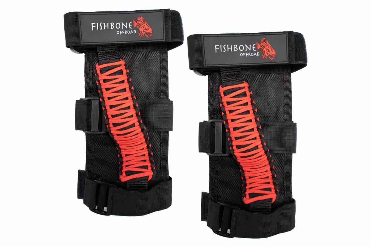 Fishbone Para Roll Bar Grab Handles Red