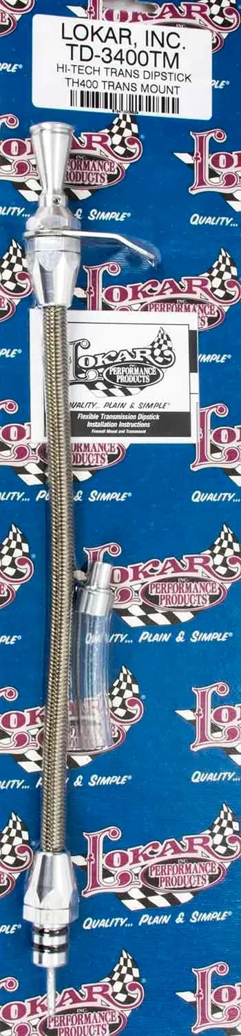 Hi-Tech Flexible Braided Transmission Dipstick; Transmount; Incl. Flexible Inner Dipstick/Funnel Adapter/Braided Stainless Outer Housing; Stainless Steel Finish;