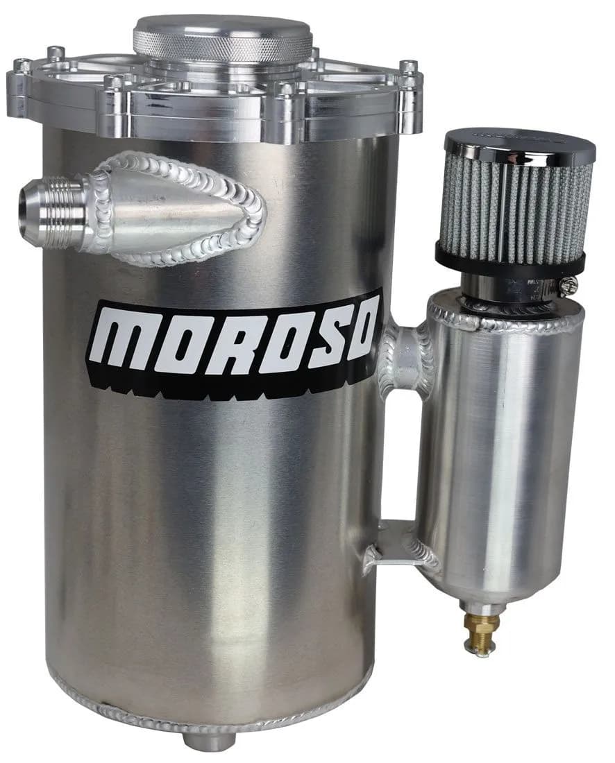 Dry Sump Tank 2 pc 15 in Tall 7 in Dia With Breather Tank 6 qt