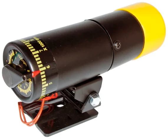 RPM Shift Light StAnd Alone Adjustable Model Black Body with Yellow Cover Proform