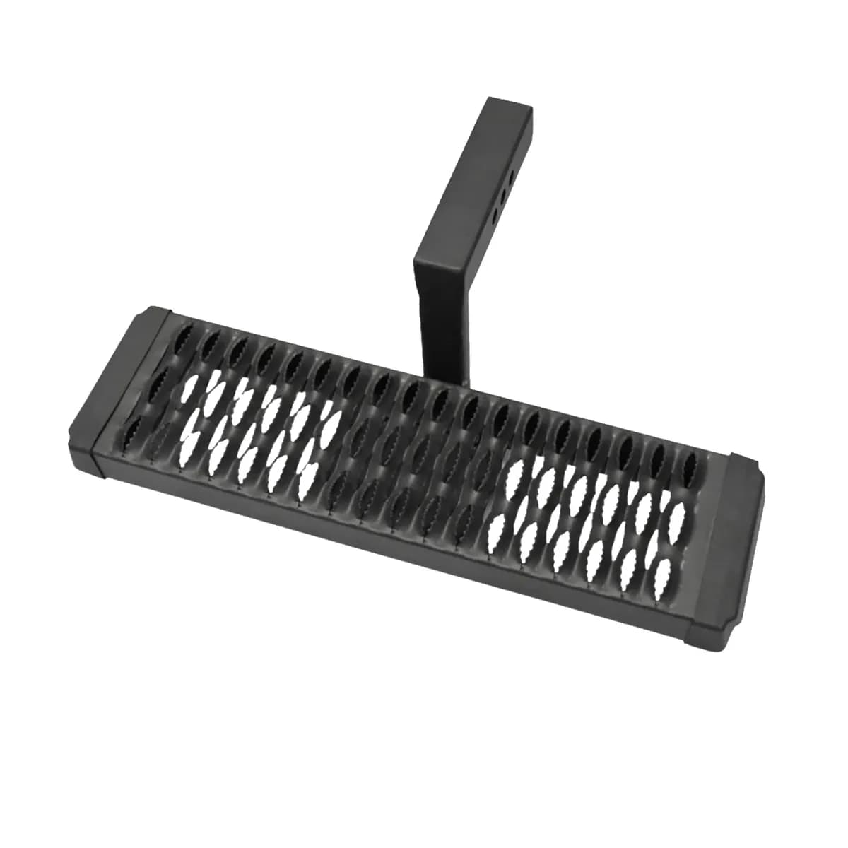 TrailFX AHS002B Hitch Mount 2 In Receivers 6 In Drop Step Stationary Pwdr Ctd Titnium Black Alum