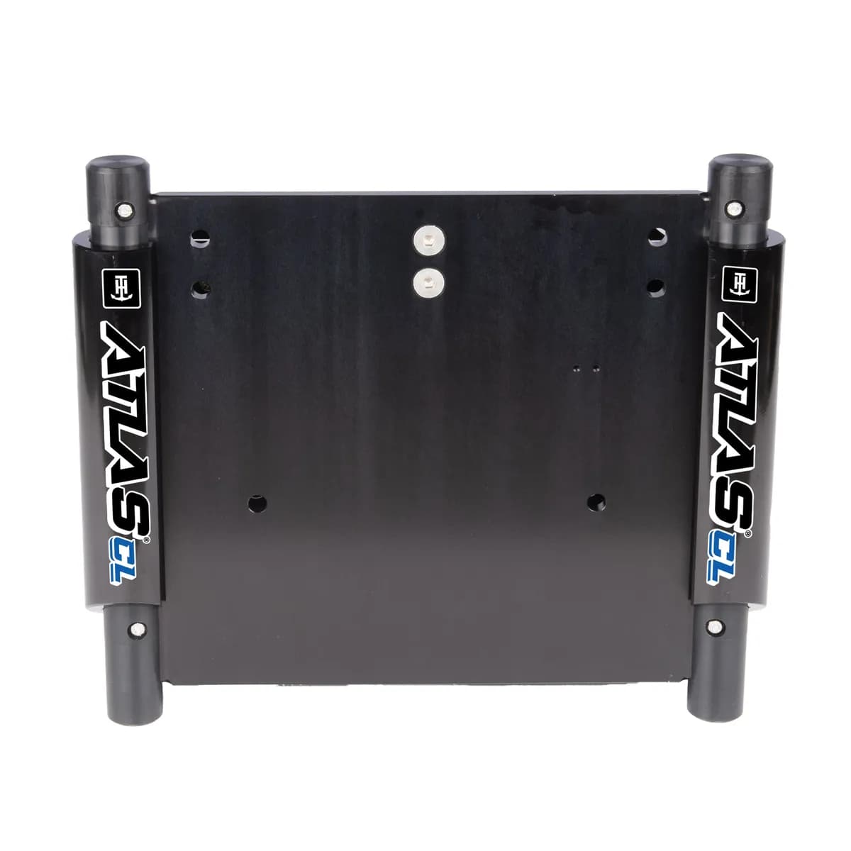 Atlas 12in Setback Hydraulic Jack Plate Black Glossy Anodized