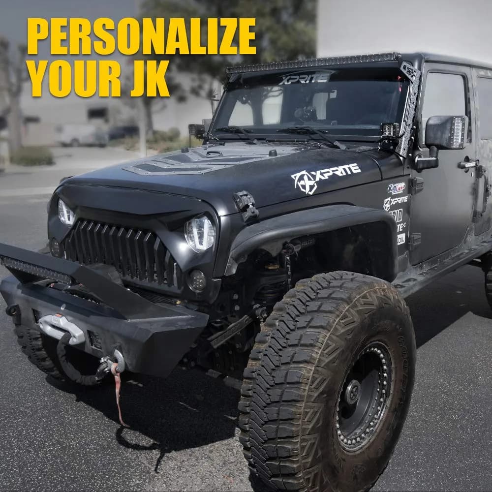 Xprite 50" Light Bar Mounting Brackets for Jeep Wrangler JK/JKU | Mamba Series