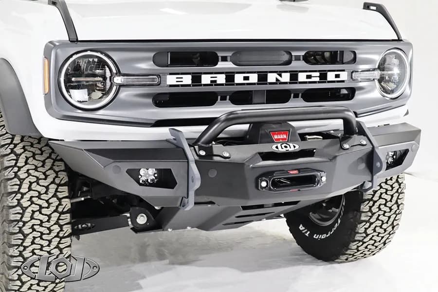 2021+ Bronco Black Ops Shorty Winch Front Bumper (Black Powder Coated)