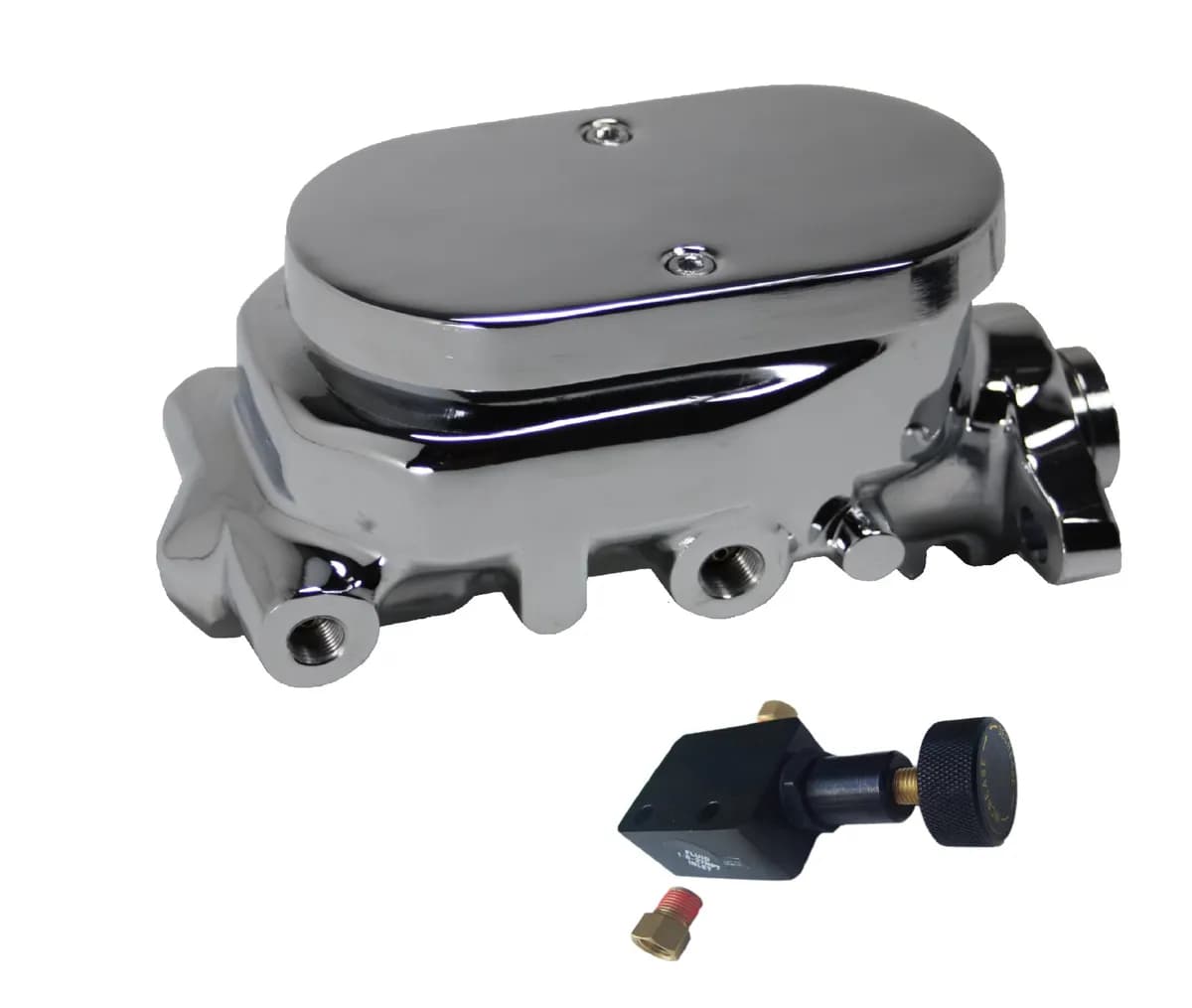 Leed Brakes M_F05 Master cylinder kit 1 inch bore chrome flat top with adjustable valve