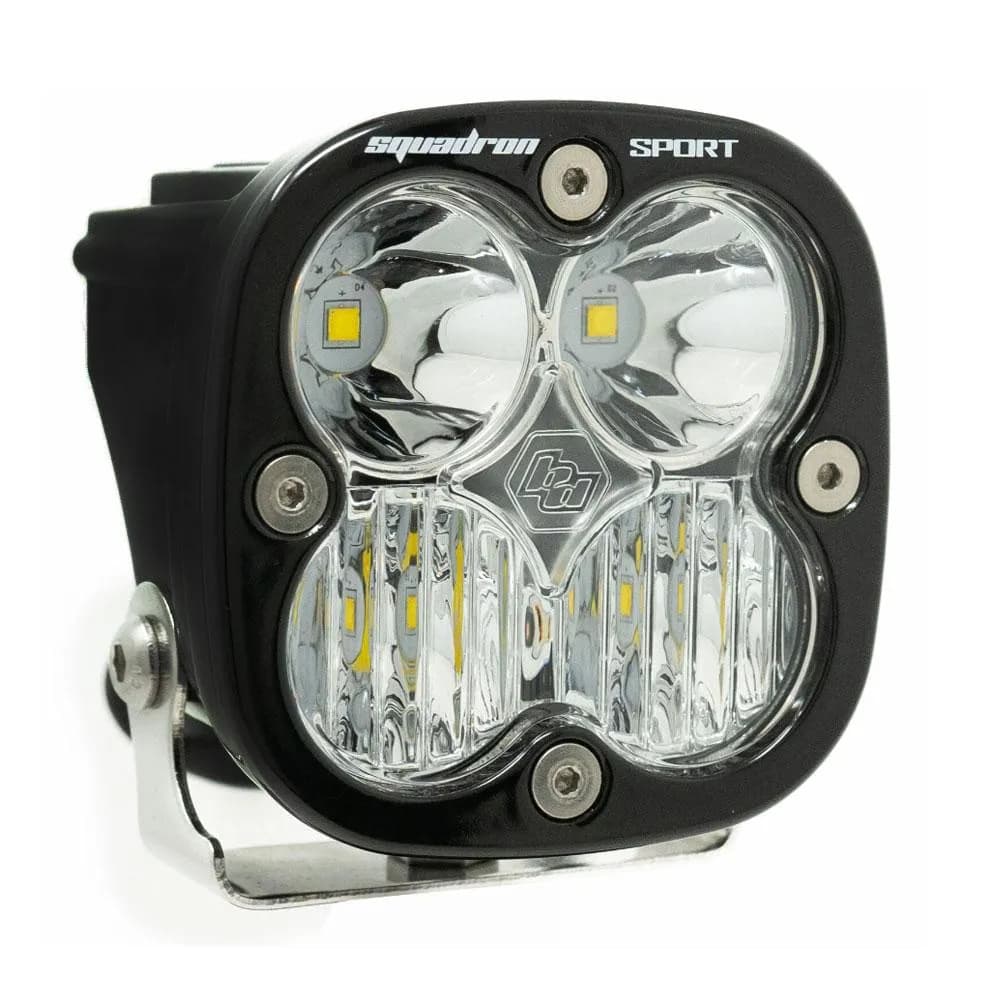 LED Light Pod Driving/Combo Pattern Clear Black Squadron Sport Baja Designs