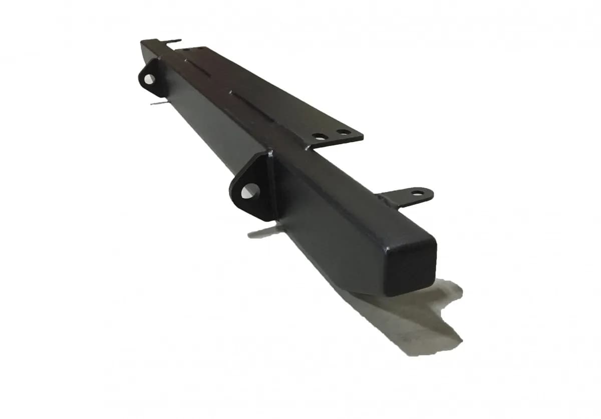 CJ-7 / CJ-5 Tube Bumper 54" w / 2" hitch Receiver - Black Powder Coated