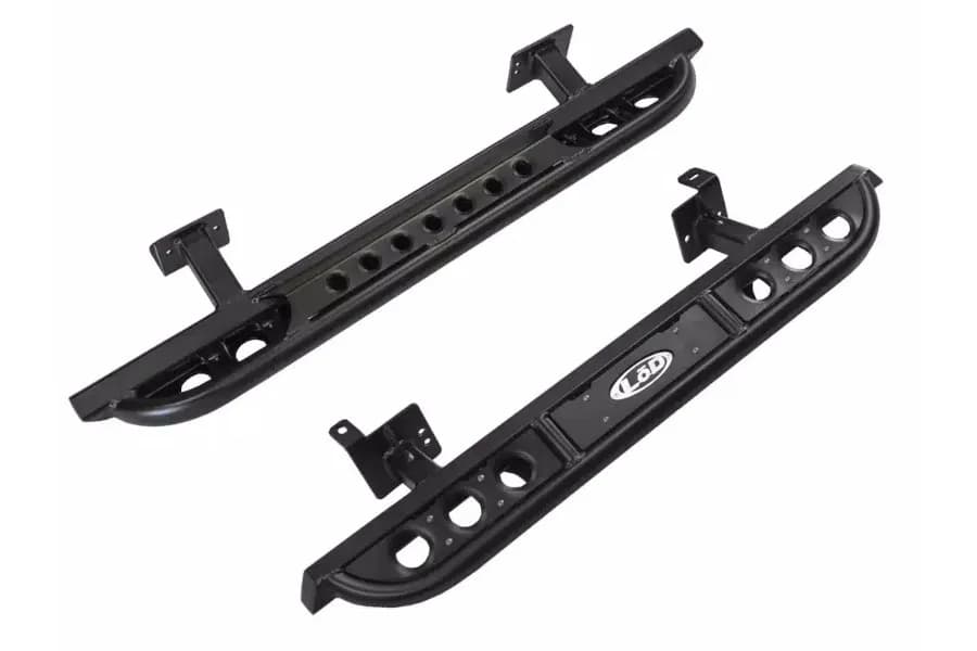 JK Signature Series Frame Mounted 2 Door Rocksliders (Black Powder Coated)