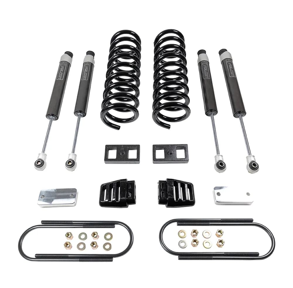 3ft. coil lift kit-front coils and rear blocks; radius arm drop brackets; Falcon shocks