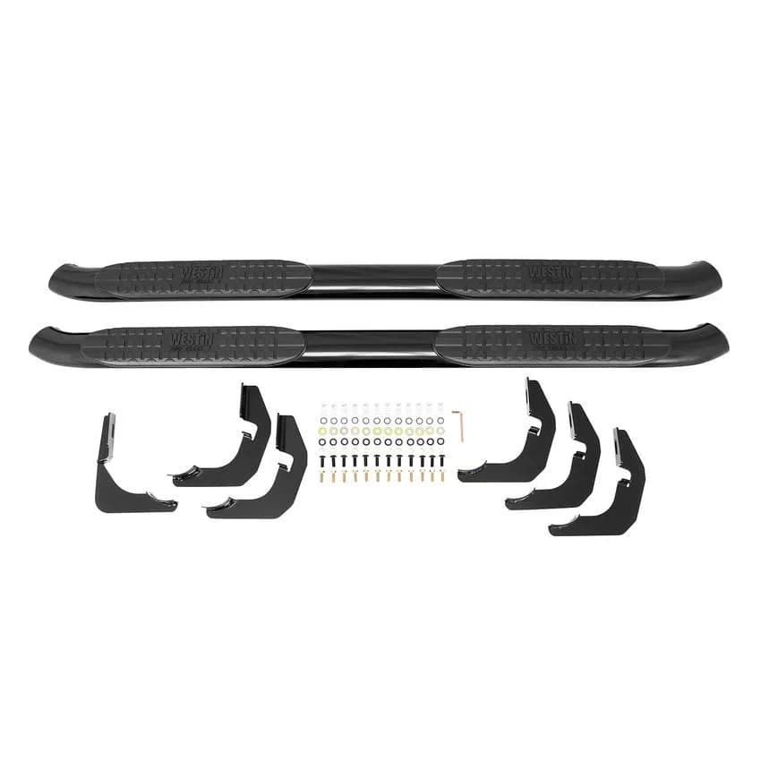 PRO TRAXX 4 Oval Nerf Step Bars Black SilveradoSierra 1500 Double Cab 2014-2018 Silverado LD 2019 Sierra 1500 Limited 2019 25003500 Double Cab 2015-2019