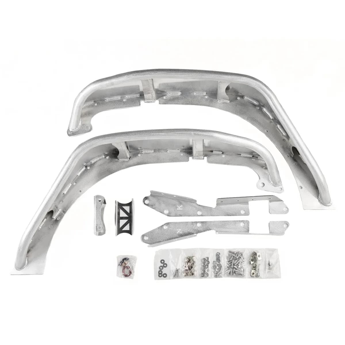 Combat Off Road Jeep JK/JKU Full Assault Raw Aluminum Fender Kit - Front 15-1176