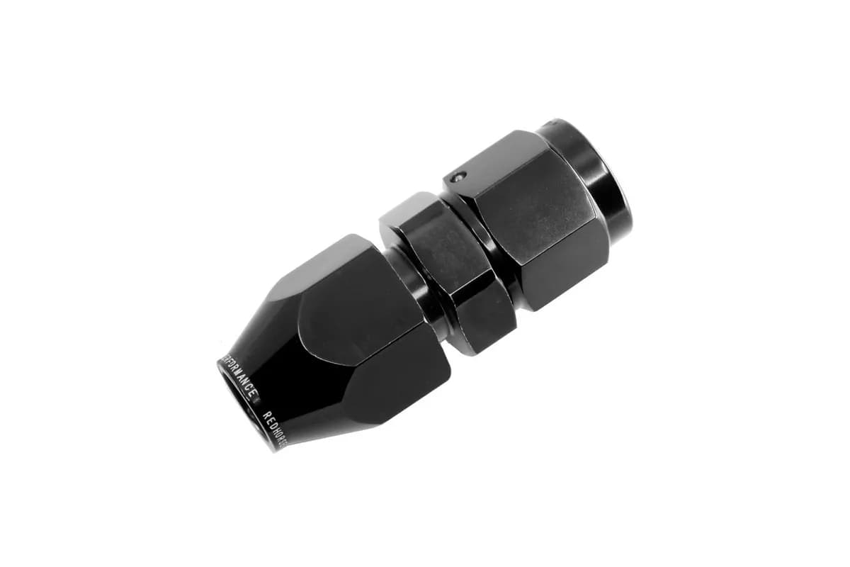 06 to 3/8 Hard Line Female Aluminum Hose End Black