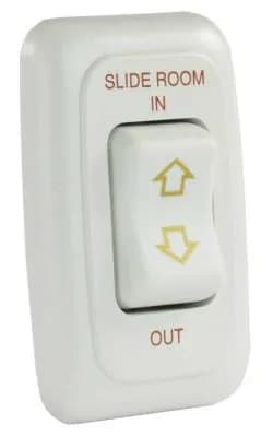 Single Slideout Switch Assembly W/Bezel White