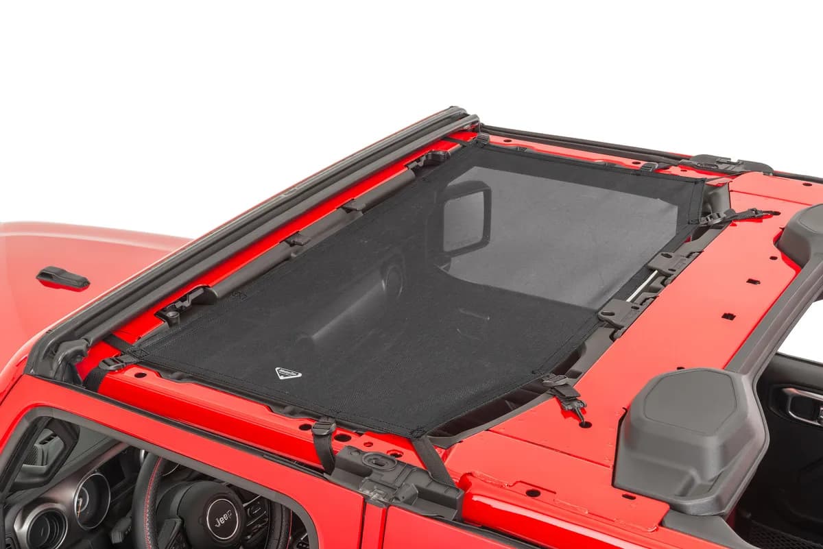 ShadeMaker Freedom Mesh Bimini Top Plus 18-2023 JL Jeep Wrangler 2 Dr Black