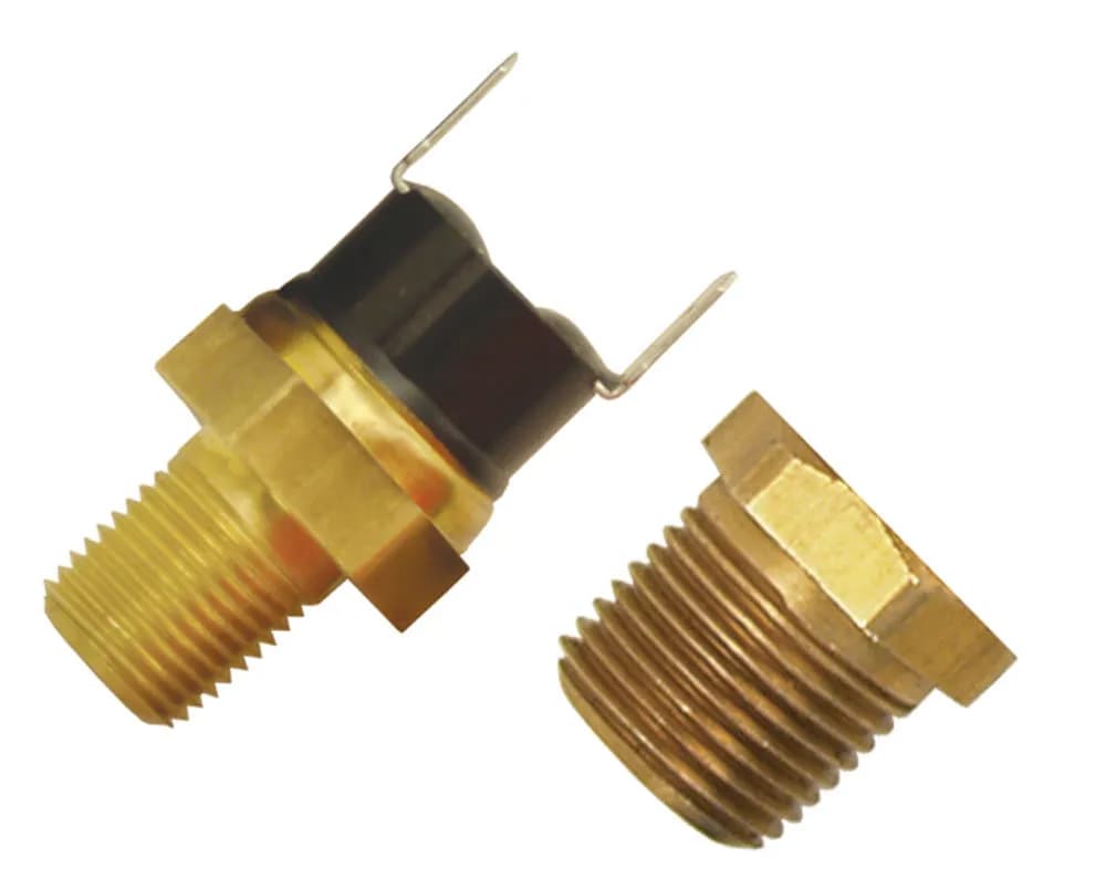 190 Degree Fan Switch Thermostat Kit w/ 1/8 in & 3/8 in Bushings