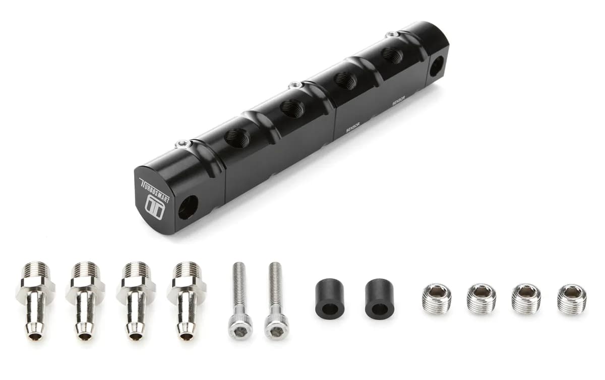 Modular Combo Block (4 Port & 2 Channel) 1/8NPT - Black