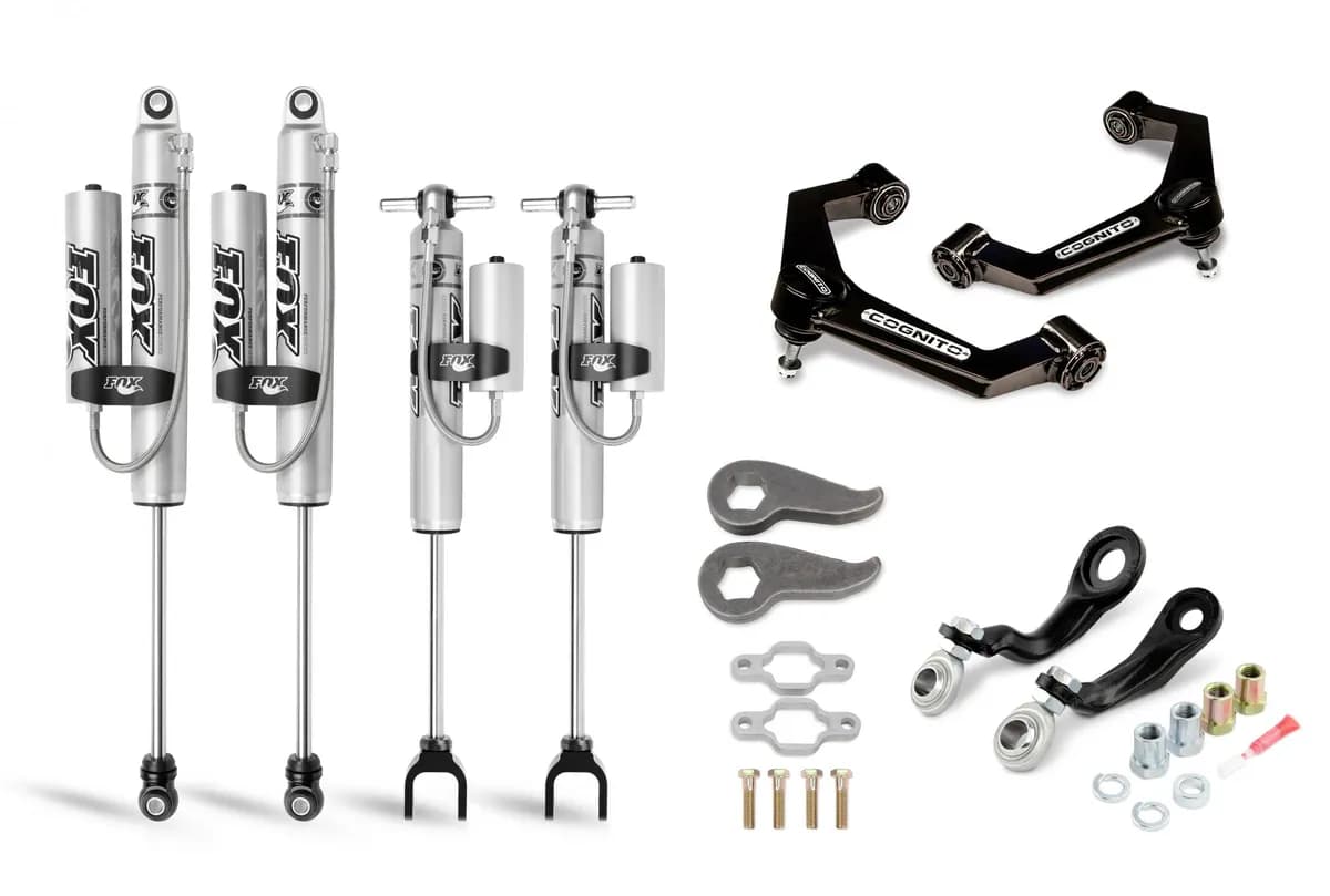 Cognito 3-Inch Premier Leveling Kit with Fox PSRR 2.0 Shocks for 11-19 Silverado Sierra 2500 3500 2WD 4WD