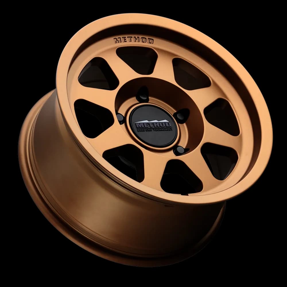 Aluminum Wheels 17x7.5 Bead Grip MR701 Bolt Pattern 5 On 114.3 Offset 30 Lip Size 0.98 Method Bronze BRZ Method