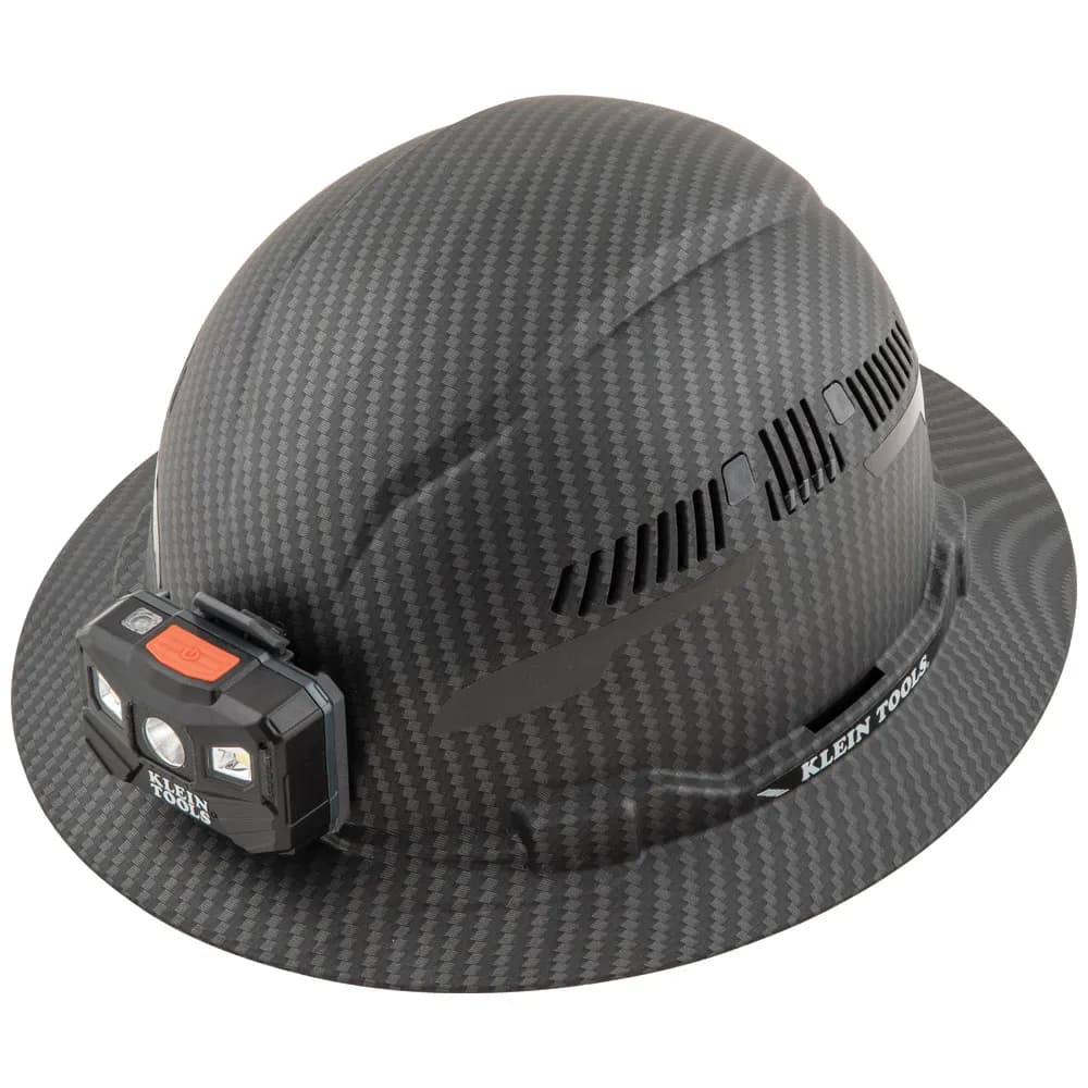 Hard Hat Premium Karbn Pattern Vented Full Brim Class c Lamp