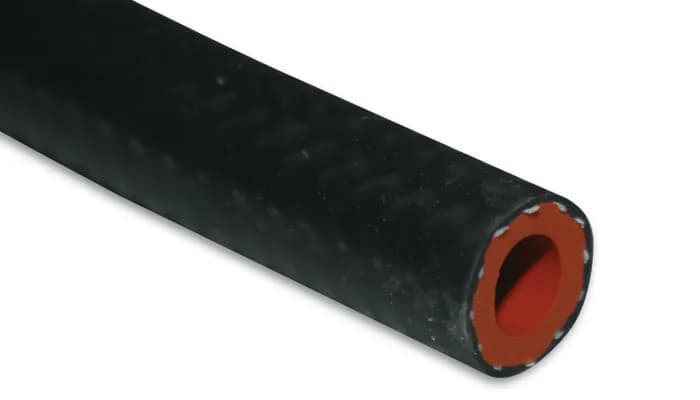 Silicone Heater Hose; 0.375 in. ID; 0.703 in. OD; 20 in. L; Gloss Black; Maximum Operating Pressure 80 PSI;