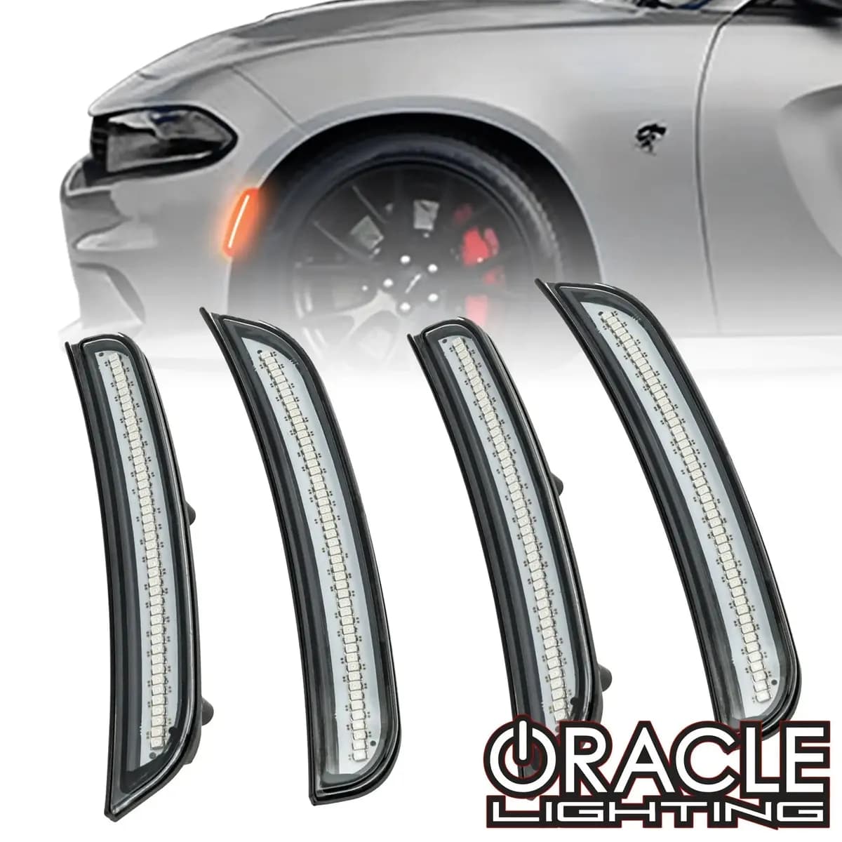 9880-019 - 2015-2018 Dodge Charger ORACLE Concept Sidemarker Set - Clear - No Paint